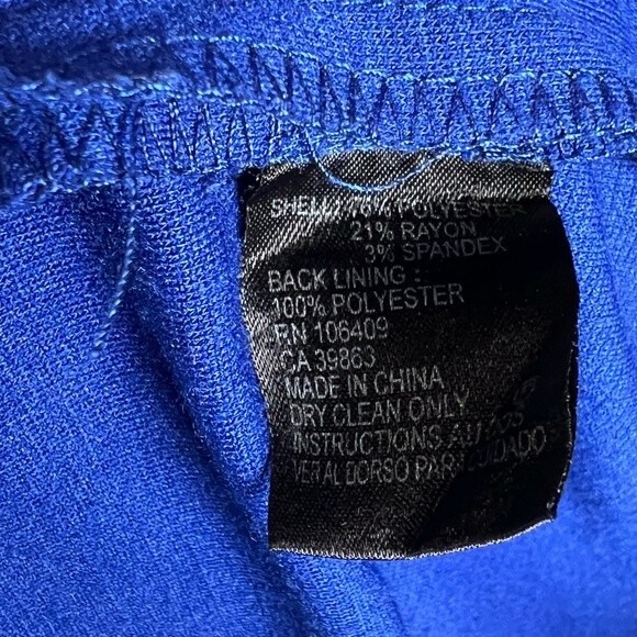 Tahari ASL royal blue pin tucked sheath dress size 8 - Picture 6 of 6